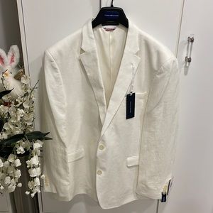 Tommy Hilfiger White 100% Linen Blazer
